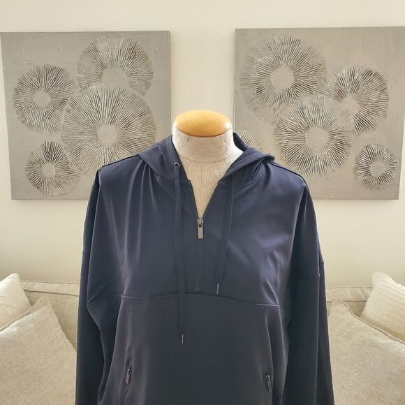 Ideology  Cropped Quarter-Zip Hoodie sz Lg - Picture 3 of 12